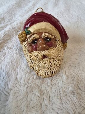 1984 Vintage L.Amato Santa Hanging Christmas Ornament